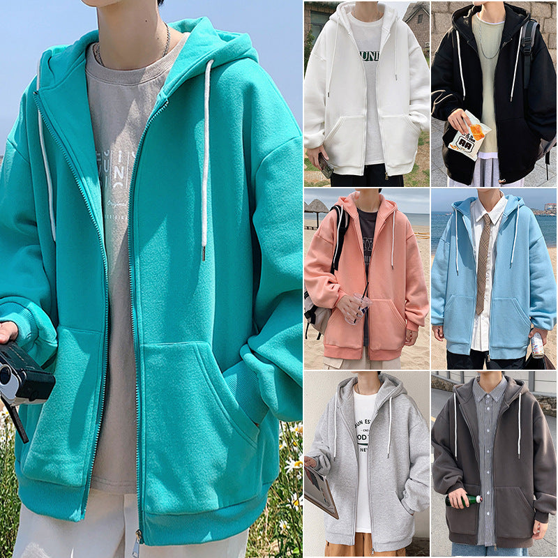Mens Jackets Hooded Coats Casual Zipper  Leather Jacket  